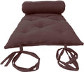 D&D Futon Furniture Brown Traditional Japanese Floor Futon Mattress, Cotton/Foam/Polyester Shikifuton, Tatami, Bed 80 x 30 x 3