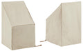 Crosley Furniture Patio Furniture Covers, Waterproof 2-Piece Outdoor Chair Cover Set for Dining Side Chairs, Tan