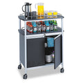 Safco Products Mobile Beverage Cart 8964BL, Black, 75 lbs. Capacity, Contemporary Design, Swivel Wheels