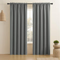 CUCRAF Light Grey Blackout Curtains 108 inch Length 2 Panels Set, Rod Pocket Room Darkening Drapes for Bedroom Living Room, Insu