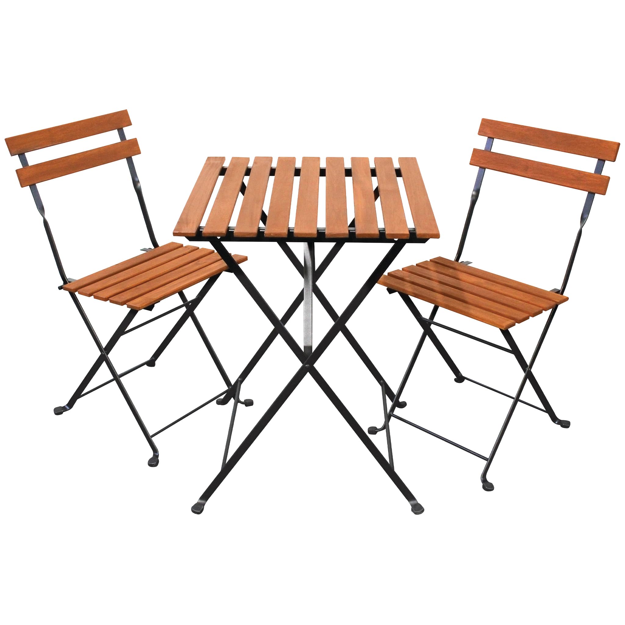 Leigh Country 3PC 3 PC Slatted Cafe Set, Acacia