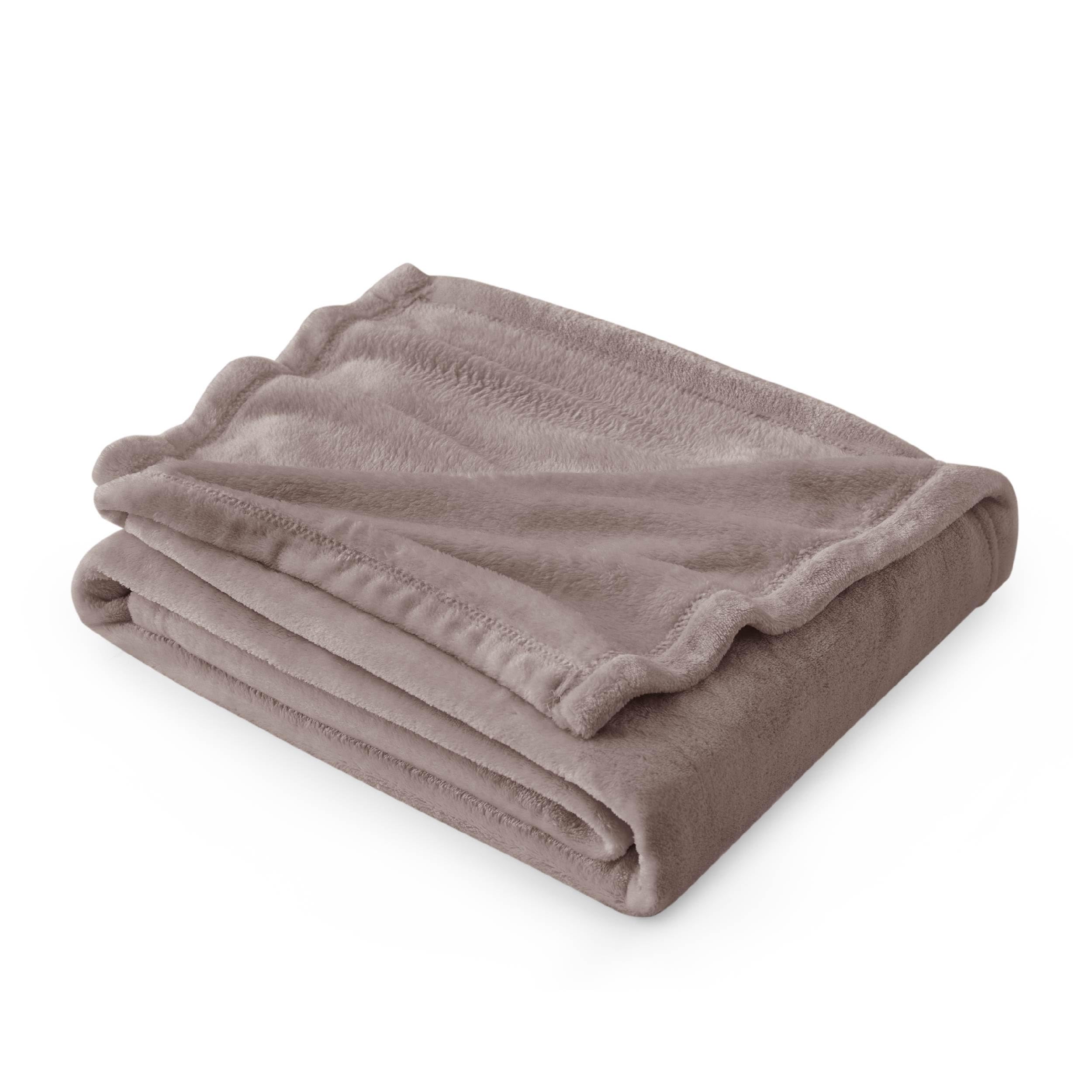 Bedsure GentleSoft Fleece Throw XL Blanket Mocha Brown - 300GSM Soft Lightweight Plush Cozy Blankets for Bed, Sofa, Couch, Trave
