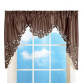 Collections Etc Elegant Scroll Window Valance Chocolate 58 X 36, Chocolate, 58 X 36