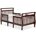 Dream On Me Emma 3-in-1 Convertible Toddler Bed in Espresso, Converts to Two Chairs and-Table, Low to Floor Design, JPMA Certifi