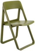 Compamia Dream Commercial Grade Folding Resin Outdoor Chair Olive Green