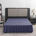 Navy Blue Bed Skirt King Size Ruffled Bed Skirt with Split Corners, King Bed Skirt 16 Inch Drop, King Size Bed Skirt Grey for Ru