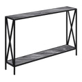 Convenience Concepts Tucson Console Table 47.25 - Modern Sofa Table with Storage Shelf, Entryway Hall Table for Living Room, Gra