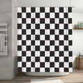 Ohocut Checkered Shower Curtain, Black and White Shower Curtains for Bathroom, Cute Retro Checkerboard Shower Curtain Vintage Ae