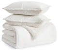 UGG 10265 Blissful Full-Queen Comforter Set Reversible Silky Soft Cozy Plush Sherpa Comforter and Pillow Shams Machine Washable 