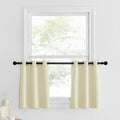 NICETOWN Bedroom Half Window Curtain Valances Home Decor, Farmhouse Country Blackout Valances Eyelet Top Curtains for Living Roo