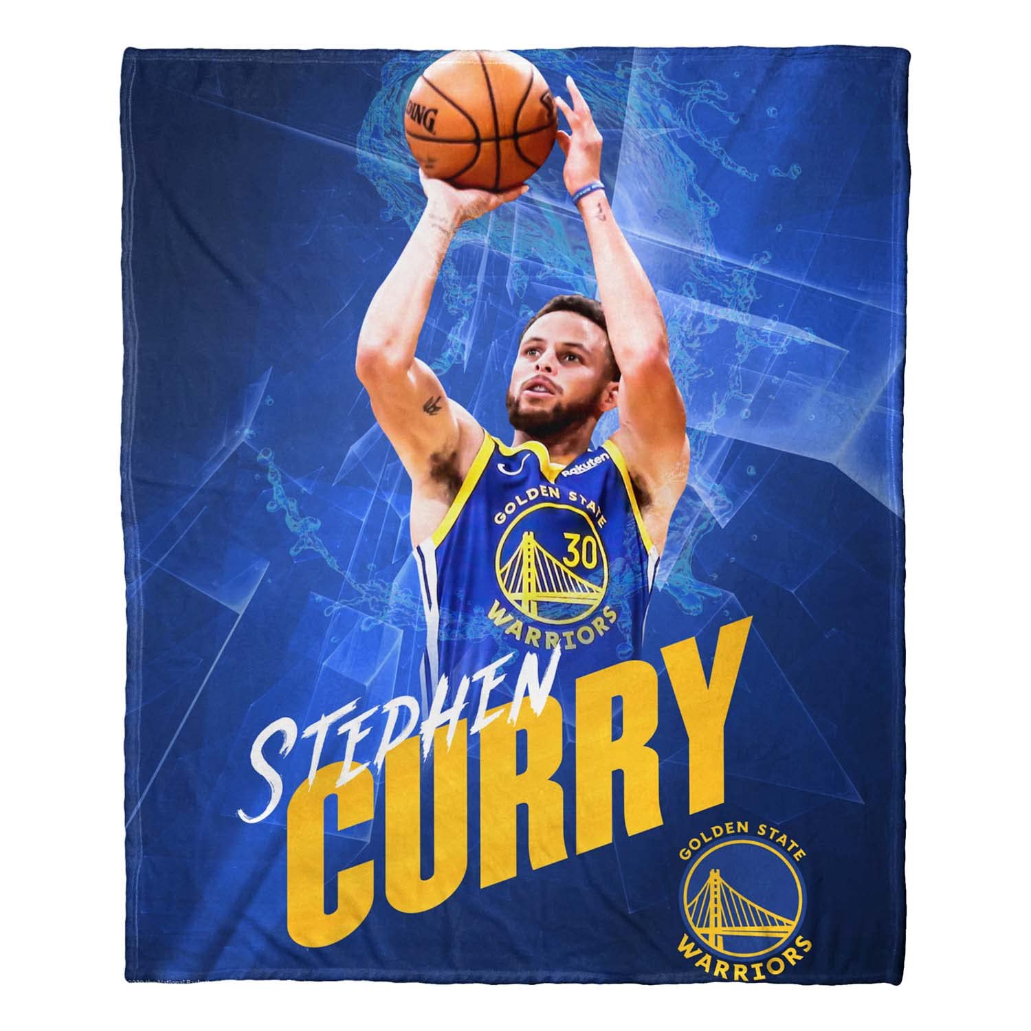 NorthwestNorthwest NBA Hi-Def Stephen Curry Silk Blanket, Plush Throw Blankets for King, Queen, Full and Twin Bedding, 50 x 60 (