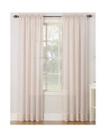 No. 918 Erica Crushed Sheer Voile Rod Pocket Curtain Panel, 51 x 63, Whisper Pink