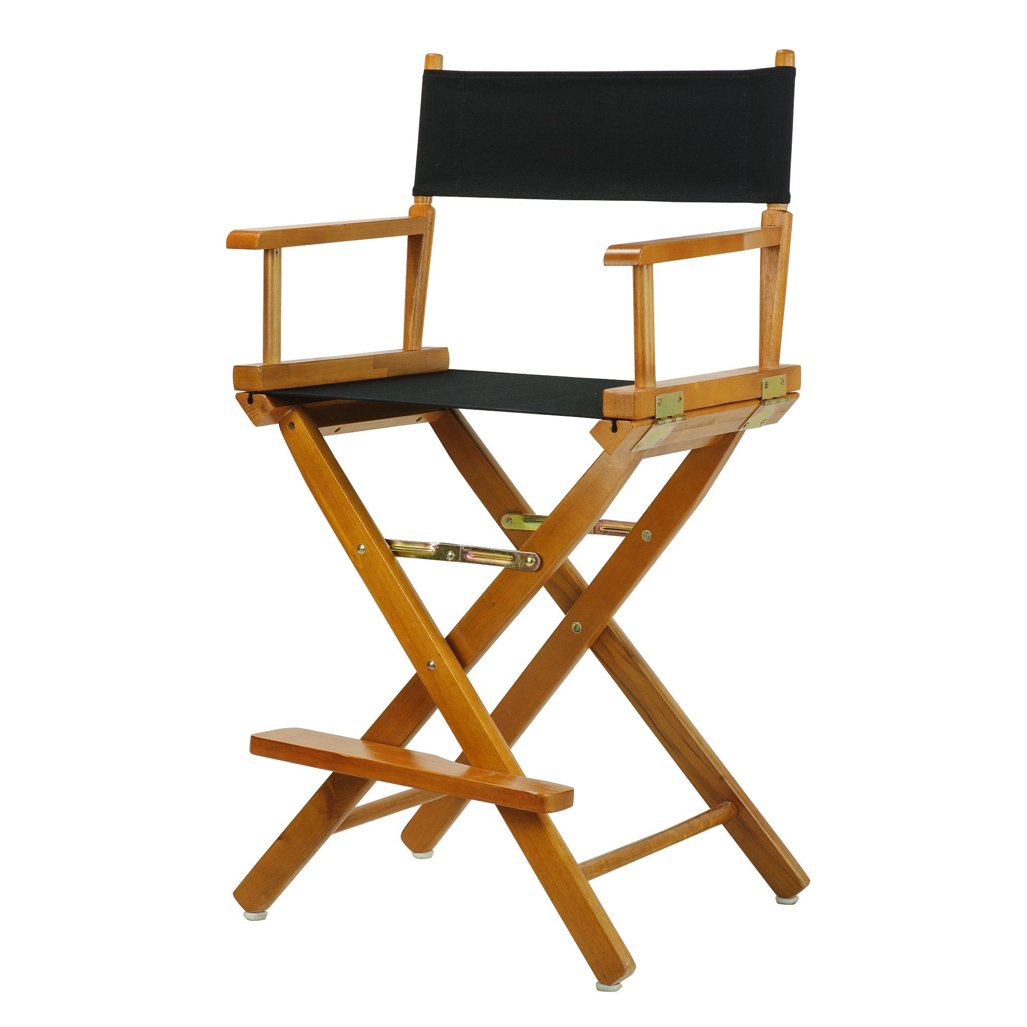 Casual Home Directors Chair ,Honey Oak Frame/Black Canvas,24 - Counter Height