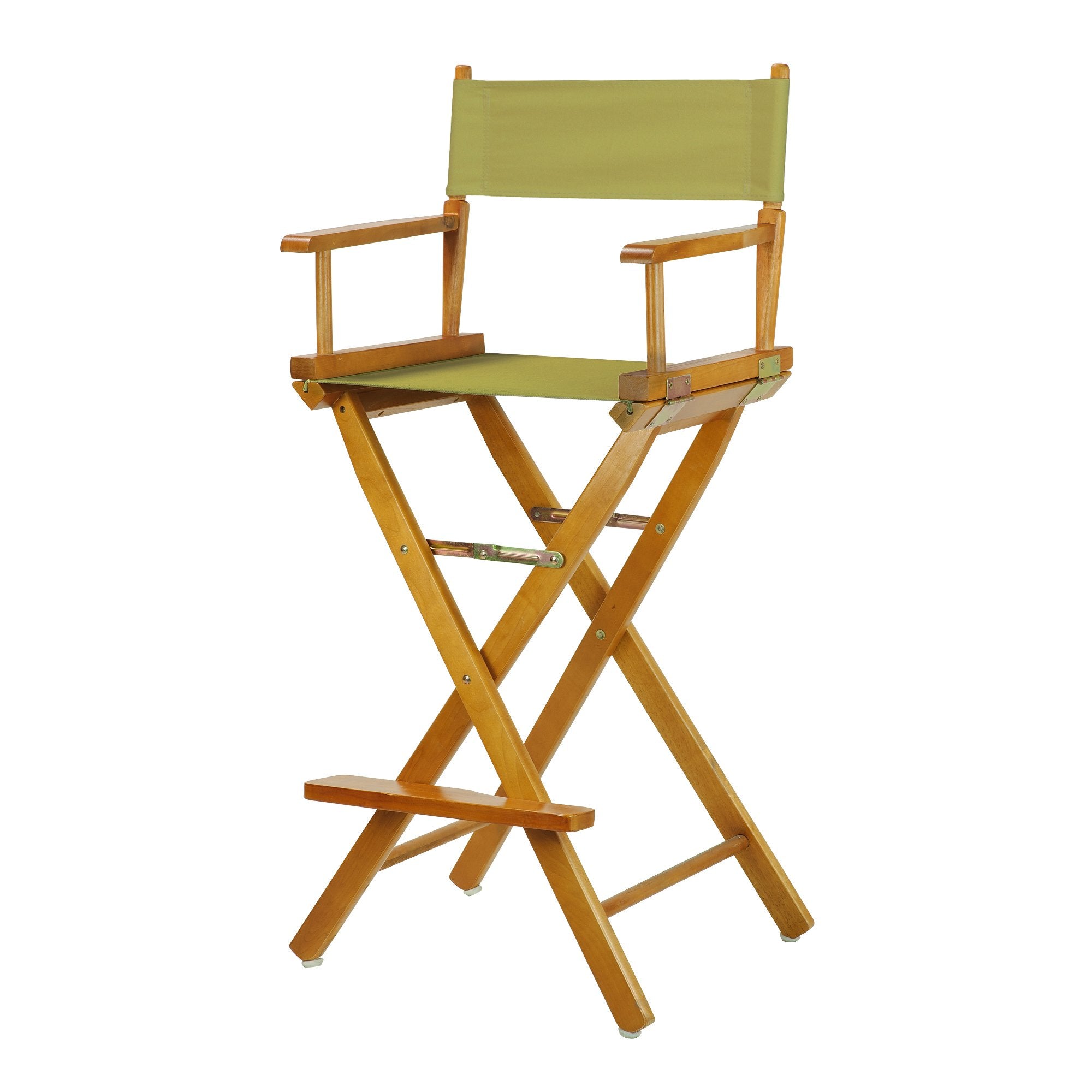 Casual Home 30 Directors Chair Honey Oak Frame-with Olive Canvas, Bar Height