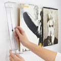 CollectorMount Album Mount 2 Pack Wall Mount Album Frame Brackets or Shelf Stand, Adjustable, Clear to display Vinyl Records