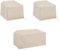 Crosley Furniture Patio Furniture Covers, Waterproof 3-Piece Cover Set for Outdoor Chairs and Loveseat, Tan