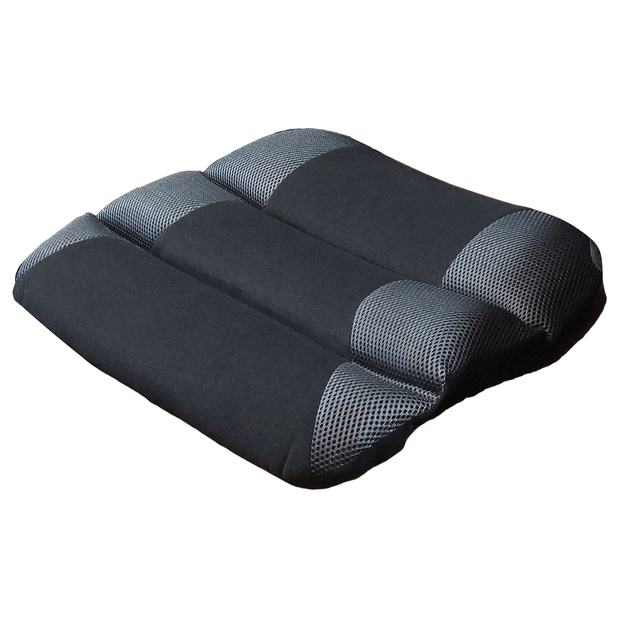 Kantek Memory Foam Ergonomic Seat Cousion for Office Chairs, Removable, Washable Fabric Cover, Promotes Healthy Posture, Minimiz