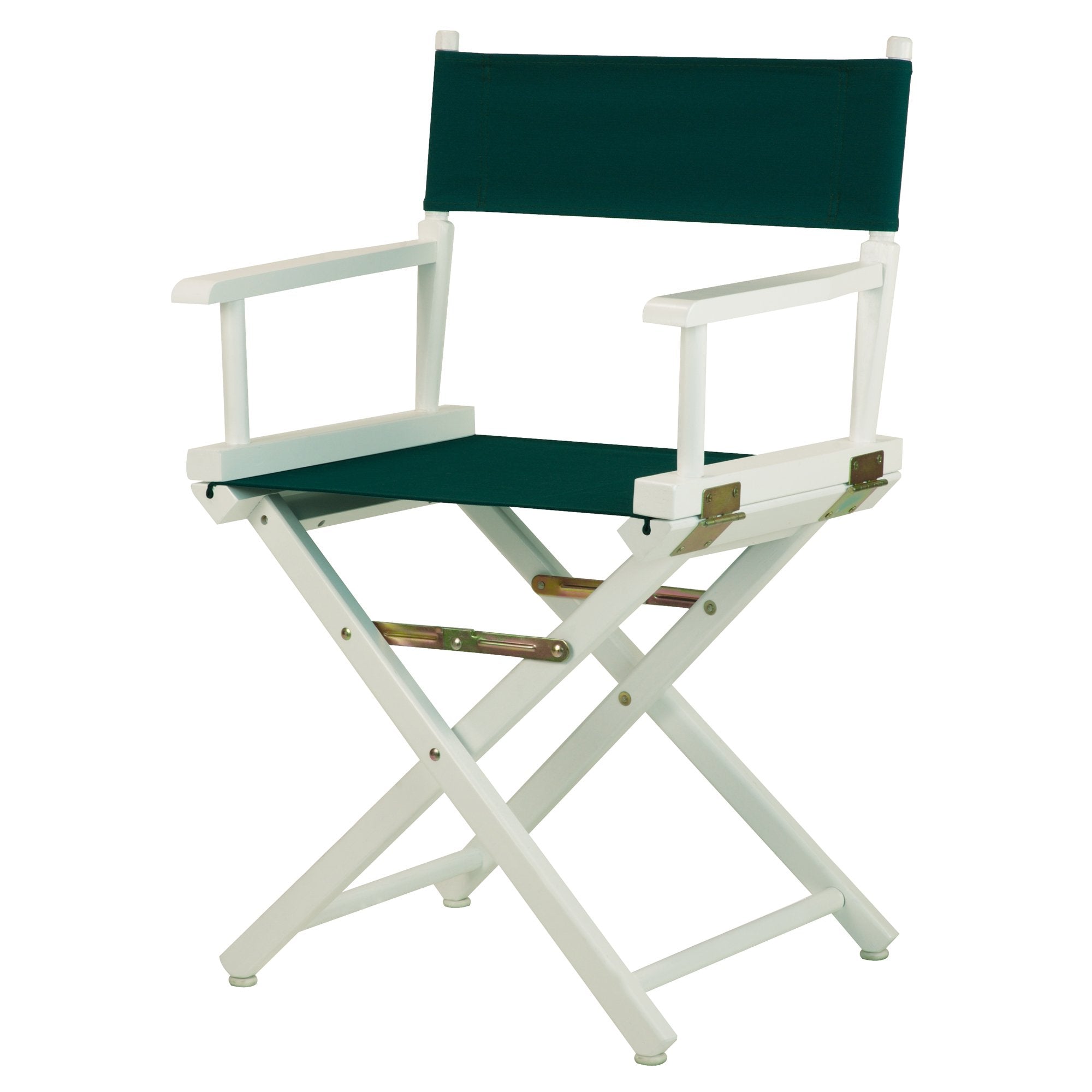 Casual Home 18 Directors Chair White Frame with Hunter Green Canvas