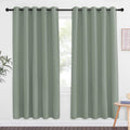 NICETOWN Sage Green Blackout Curtains & Drapes for Bedroom - Room Darkening Energy Saving Thermal Insulated Grommet Voice Reduci