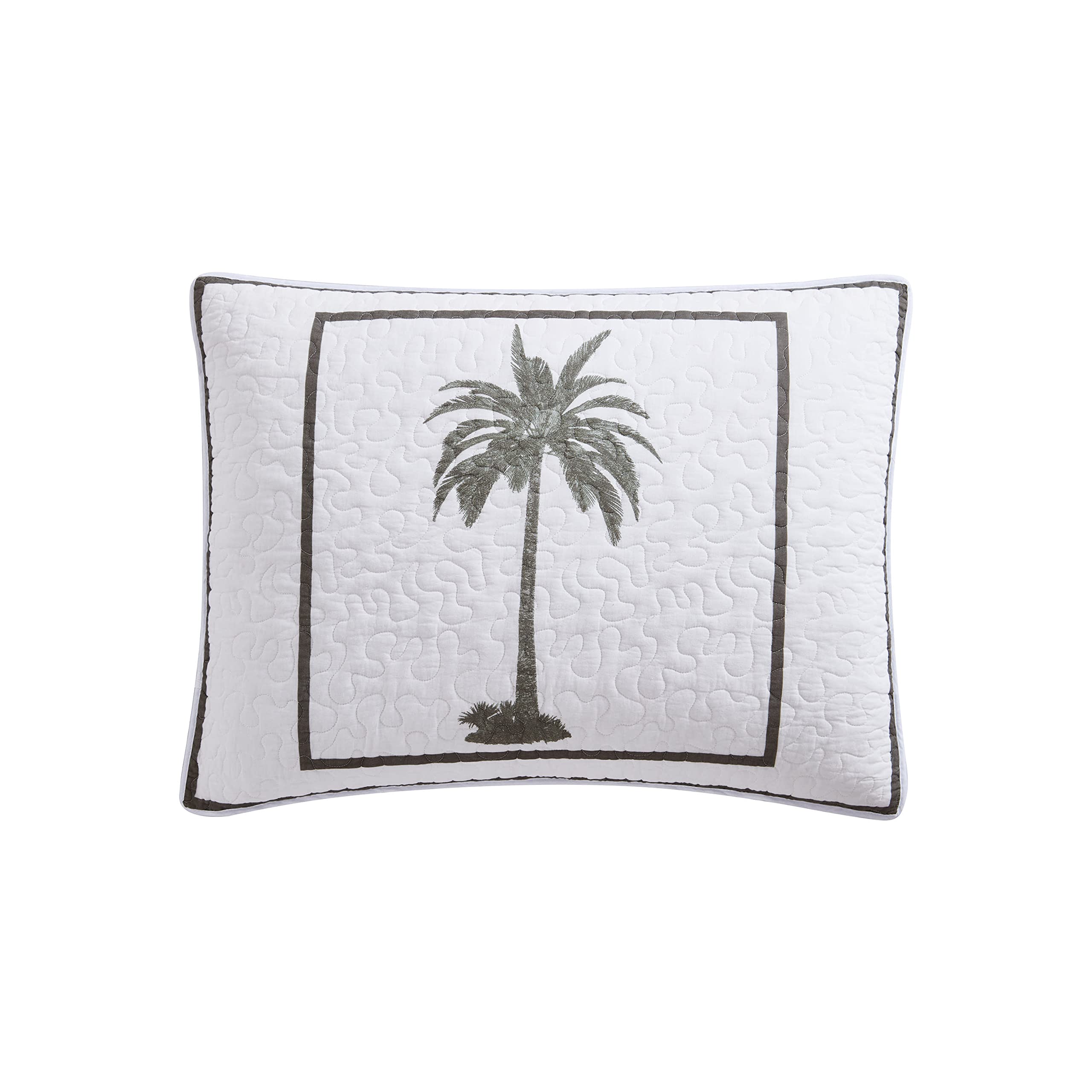 Tommy Bahama | Palm Island Collection | Sham - 100% Cotton, Soft & Breathable with Envelope Closure, Pre-Washed for Added Softne