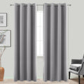 KOUFALL 2 Panels Set 96 Inches Long Blackout Curtains for Living Room,Grommet Puddle Length Room Darkening Thermal Solid Medium 