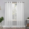 No. 918 Emily Sheer Voile Grommet Curtain Panel, 59 x 95, White
