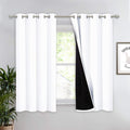 NICETOWN 100% Blackout Curtain 54 inches Long, Double-Deck Completely Blackout Window Treatment Thermal Insulated Lined Drape fo