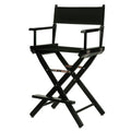 Casual Home 24 Directors Chair Black Frame-with Black Canvas, Counter Height