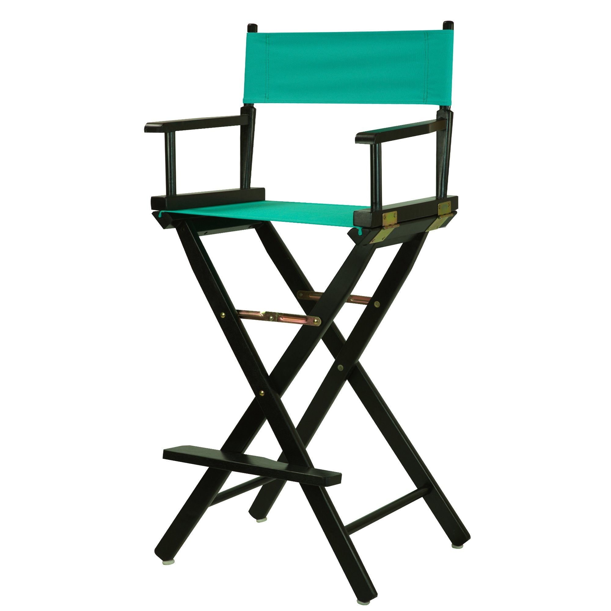 Casual Home 30 Directors Chair Black Frame-with Teal Canvas, Bar Height