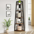 Tribesigns 5 Tier Corner Bookshelf and Bookcase, 70 inch Tall Corner Shelves Standing Shelving Unit Indoor Plant Stand for Livin