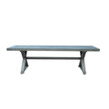 Great Deal Furniture Icey Modern Outdoor Aluminum Dining Bench, Dark Gray