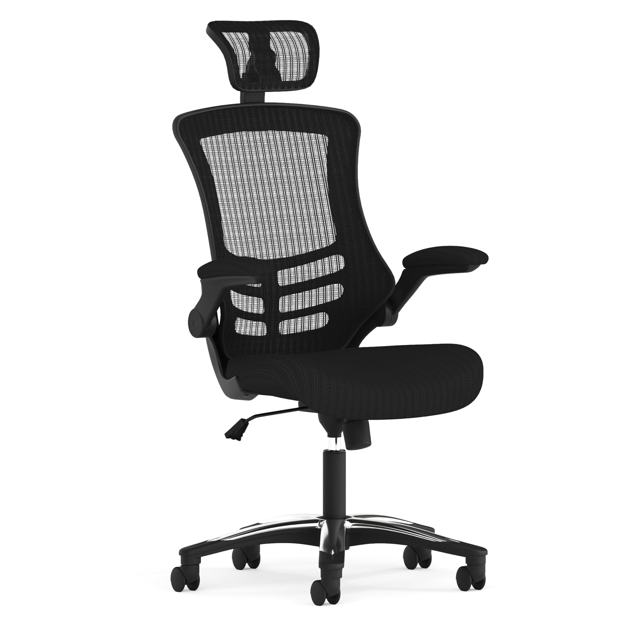 Flash Furniture Kelista High-Back Swivel Office Chair with Adjustable Lumbar Support and Seat Height, Ergonomic Mesh Desk Chair,