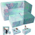 MeMoreCool Kids Couch Toddler Couch, Stars Glow in The Dark Kids Couch Fold Out, Baby Couch Kids Bedroom Furniture, Kids Sofa Pl