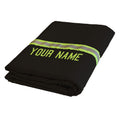 Fully Involved Stitching Firefighter Personalized Black Station Blanket 60 x 80