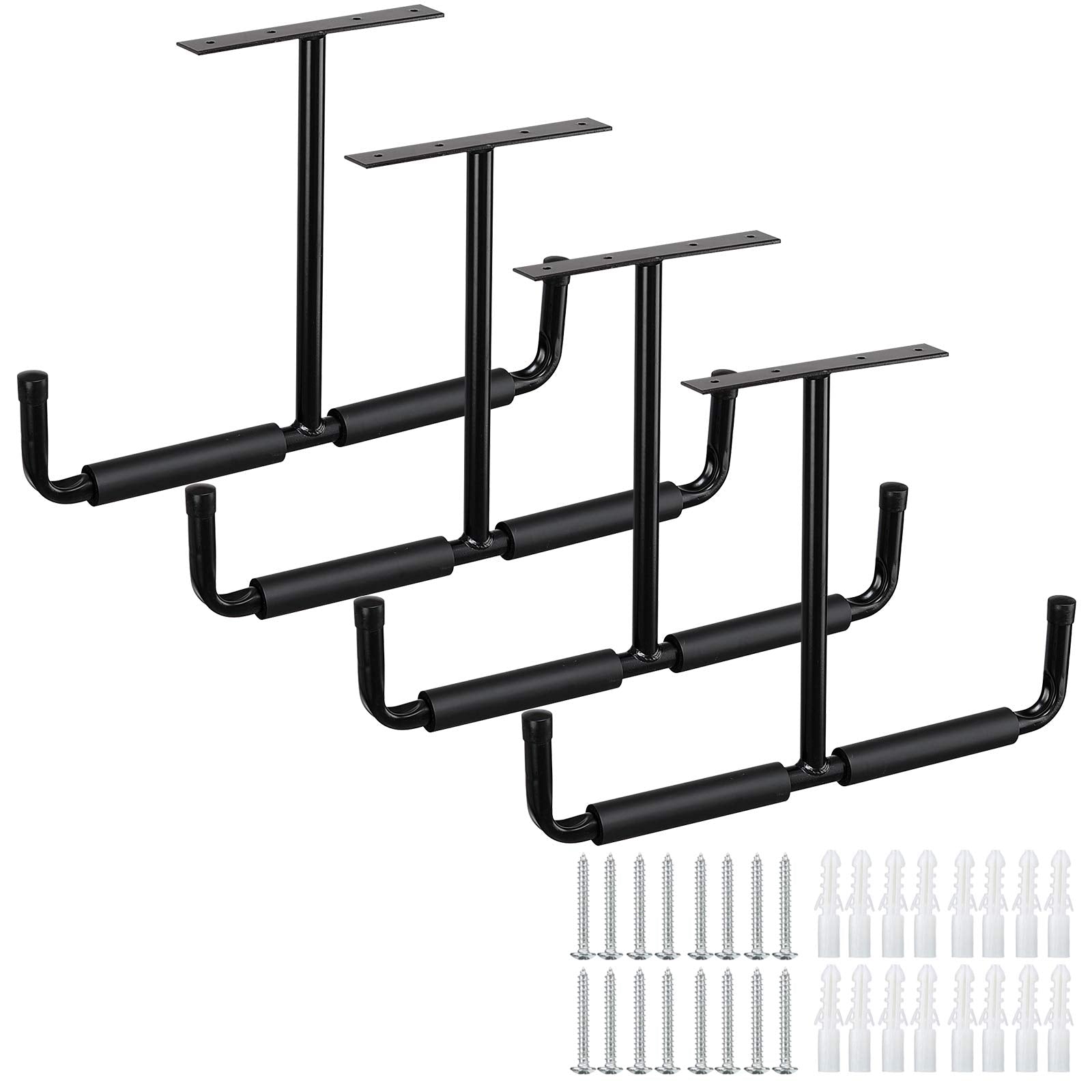 HOME RIGHT Overhead Garage Storage Rack, 16.5 Inch Heavy Duty Ceiling Double Storage Hooks Utility Hanger for Hanging Lumber Lad