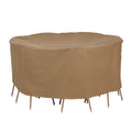 Duck Covers Essential Water-Resistant 76 Inch Round Patio Table & Chair Set Cover, Outdoor Table Cover