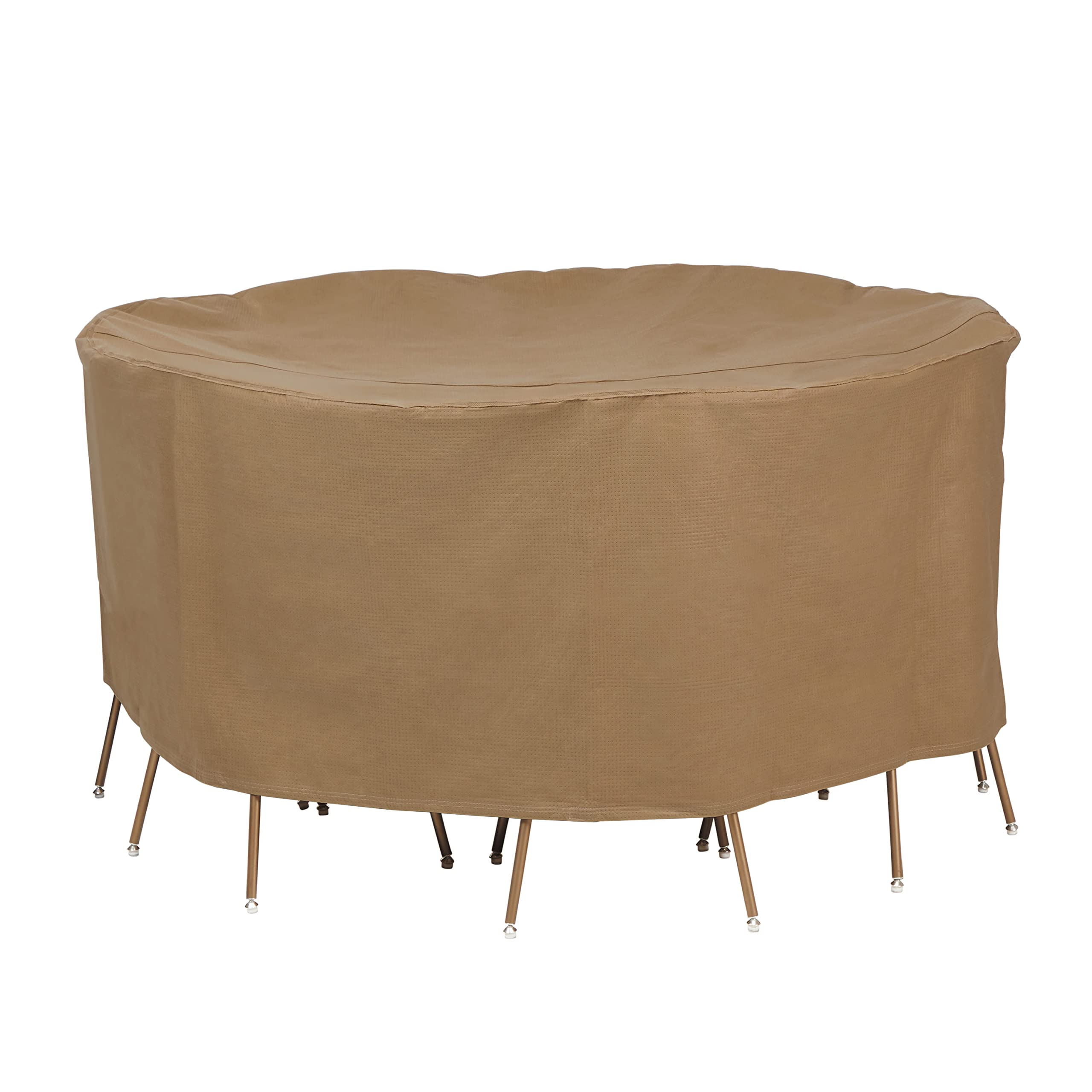 Duck Covers Essential Water-Resistant 76 Inch Round Patio Table & Chair Set Cover, Outdoor Table Cover