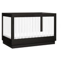 Babyletto Harlow Acrylic 3-in-1 Convertible Crib with Toddler Bed Conversion Kit in Washed Natural with Acrylic Slats, Greenguar