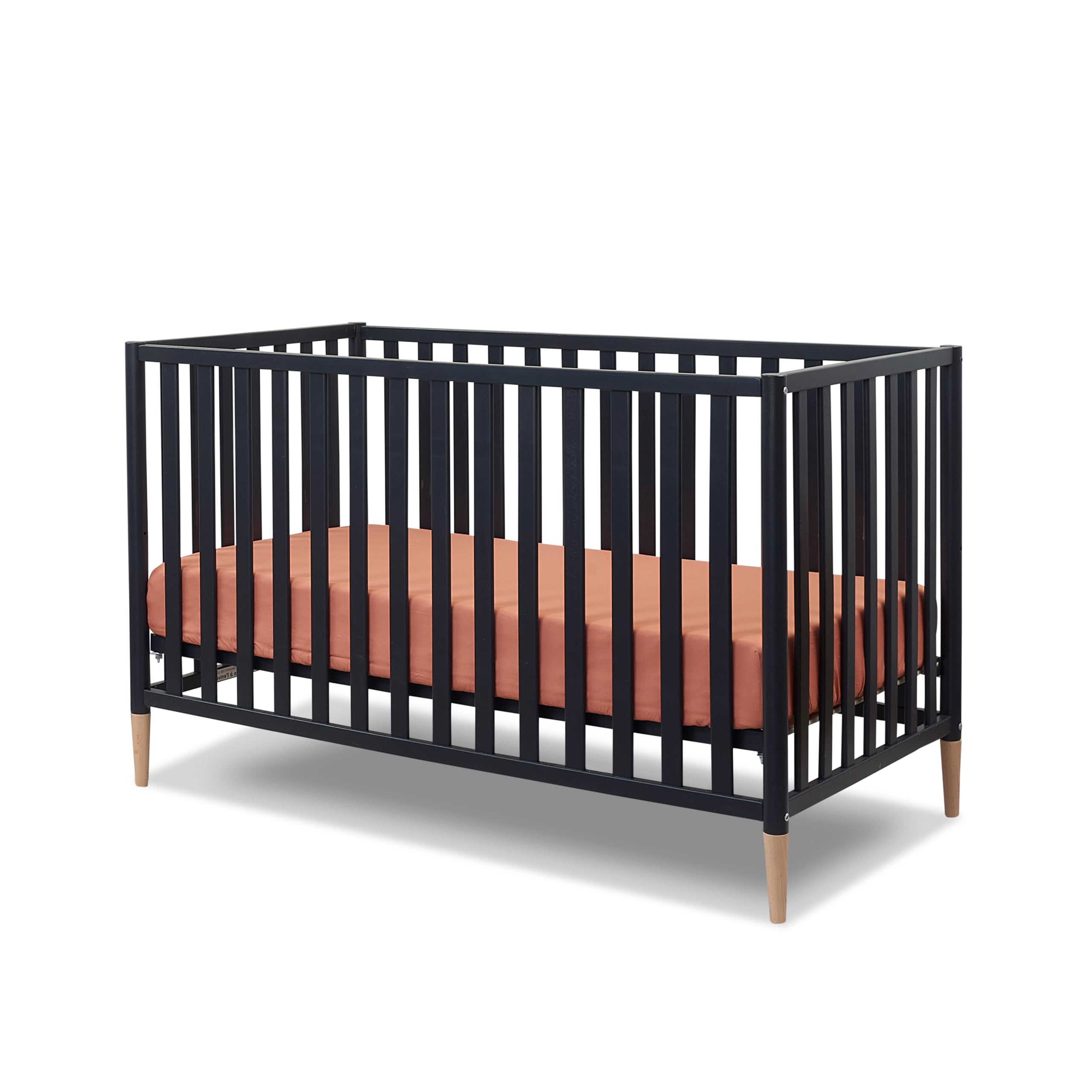 Sorelle Furniture Mia Crib Classic 3-in-1 Convertible Crib, Made of Sustainable Beech Wood, Wooden Baby Bed, Toddler and Childs 