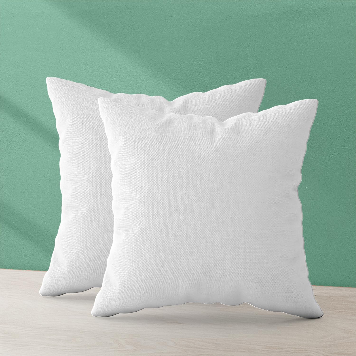 Trendy Home 16x16 Throw Pillow Insert (Set of 2, White) Bed and Couch Pillows Stuffer Hypoallergenic, Decorative Home Outdoor So