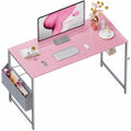 Pamray 47 Inch Computer Desk for Small Spaces with Storage Bag, Home Office Work Desk with Headphone Hook, Small Office Desk Stu