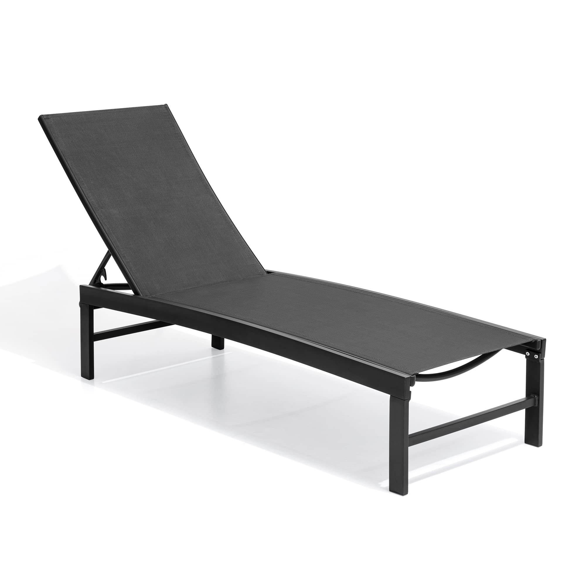 Crestlive Products Chaise Lounge Chair Outdoor, Aluminum Pool Lounge Chair, Adjustable Five-Position Tanning Recliner, All Weath