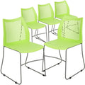 Flash Furniture Hercules Series Contoured Lobby Chairs with Air-Vent Honeycomb Backs, Ergonomic Stacking Chairs for Offices, Set