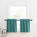 NICETOWN Kitchen Curtains for Small Windows - Blackout Thermal Insulated Functional Rod Pocket Top Home Christmas Decor Curtain 