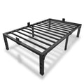 MAF 14 Inch Metal Platform Twin Bed Frames, Heavy Duty Black Bed Frame with Steel Slats Support, No Box Spring Needed, Noise Fre