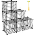 TUMUCUTE Wire Cube Storage Organizer, Metal Storage Shelves Bookshelf, Stackable Modular Closet Organizer for Bedroom Living Roo