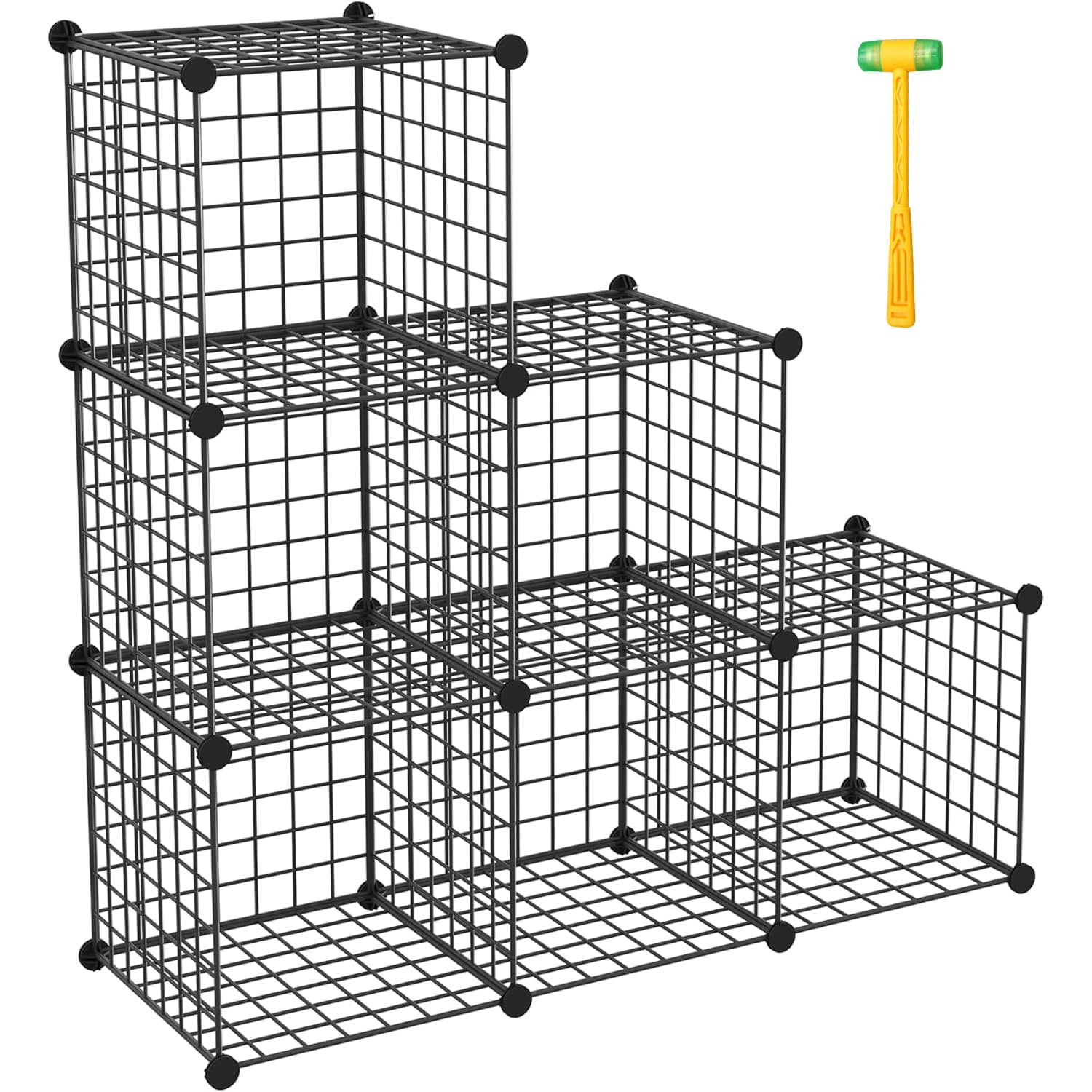 TUMUCUTE Wire Cube Storage Organizer, Metal Storage Shelves Bookshelf, Stackable Modular Closet Organizer for Bedroom Living Roo