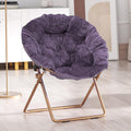 SFIHOME Foldable Oversized Moon Chair, Large Soft Lazy Cozy Comfortable Faux Fur Round Saucer Moon Chair for Teens and Adults, P