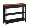Convenience Concepts Mission 1 Drawer Console Table, Cherry / Black