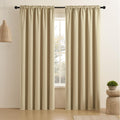 CUCRAF Beige Blackout Curtains 108 inch Length 2 Panels Set, Rod Pocket Room Darkening Drapes for Bedroom Living Room, Insulated